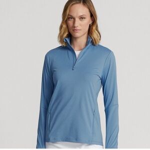 RLX Ralph Lauren Women's Stretch Jersey Quarter Zip Golf Pullover size M